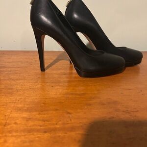 Michael Kors Black Leather Platform Stiletto Pumps